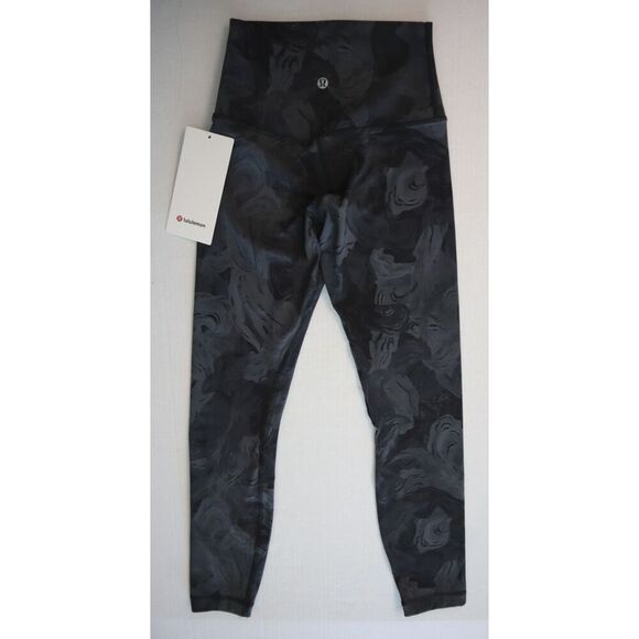 Lululemon W5GNKS Women's Sz 2 Black/Gray Tie Dye Align Pant 28" Tights - Picture 2 of 10